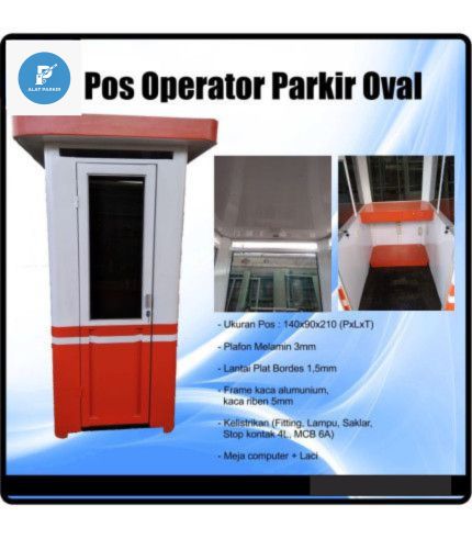 Pos Parkir Single Bentuk Oval