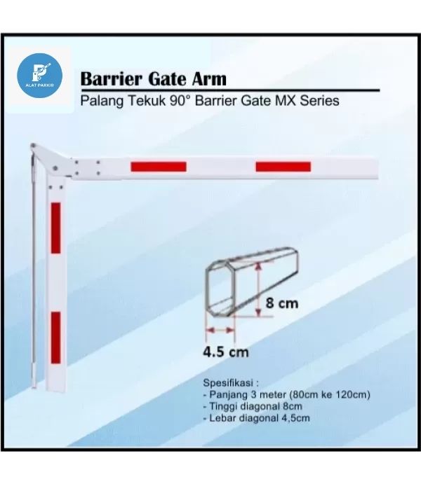 Palang Barrier Gate Tekuk 90 Derajat 3M