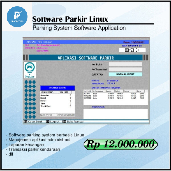 Software Parkir Linux Support Emoney