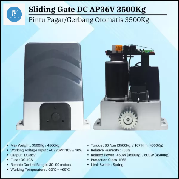 Sliding Gate DC 36V AP 3500Kg