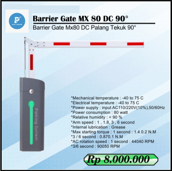 Barrier Gate MX 80 Palang Tekuk