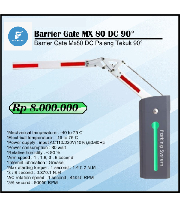 Barrier Gate MX 80 Palang Tekuk