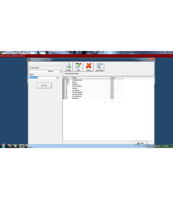 Software Parkir Linux