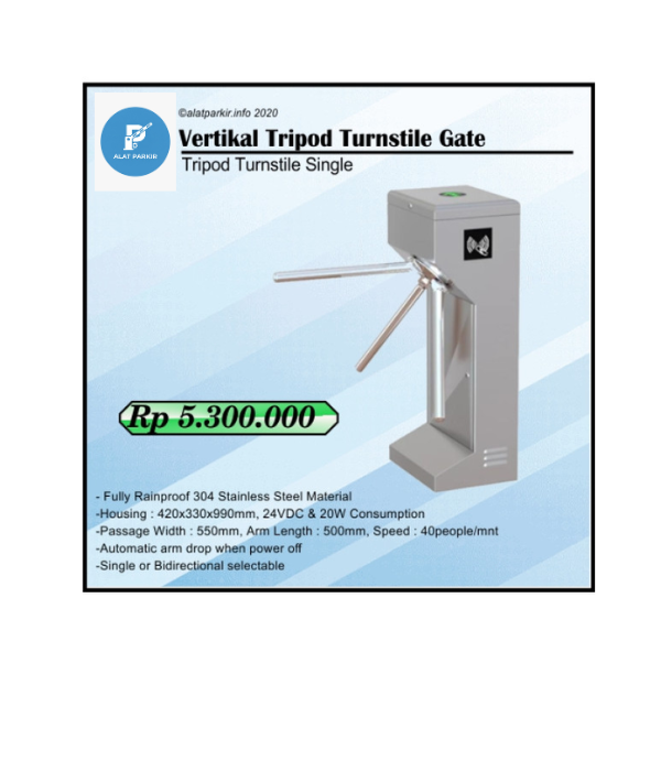Vertikal Tripod Turnstile Single
