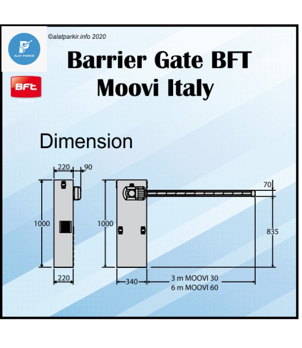 Barrier Gate BFT Moovi Italy