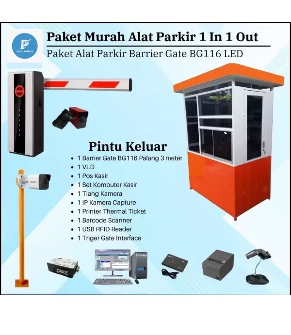 Paket Alat Parkir Berbayar 1 Masuk 1 Keluar BG116