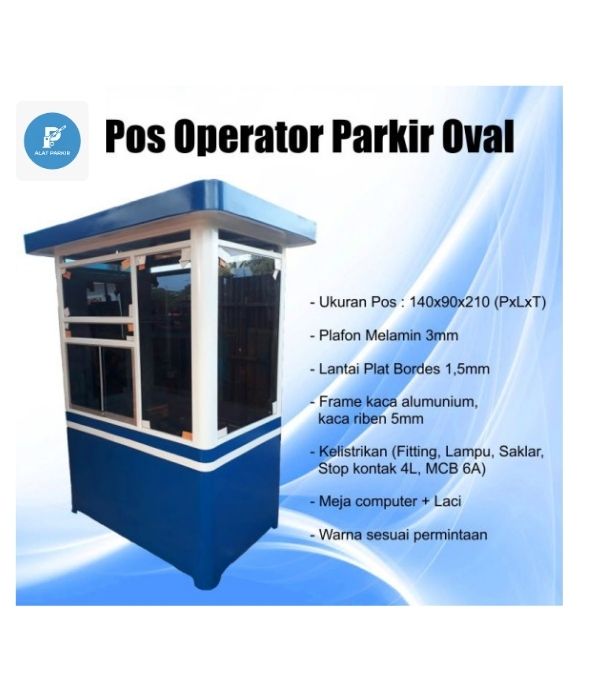 Pos Parkir Single Bentuk Kotak