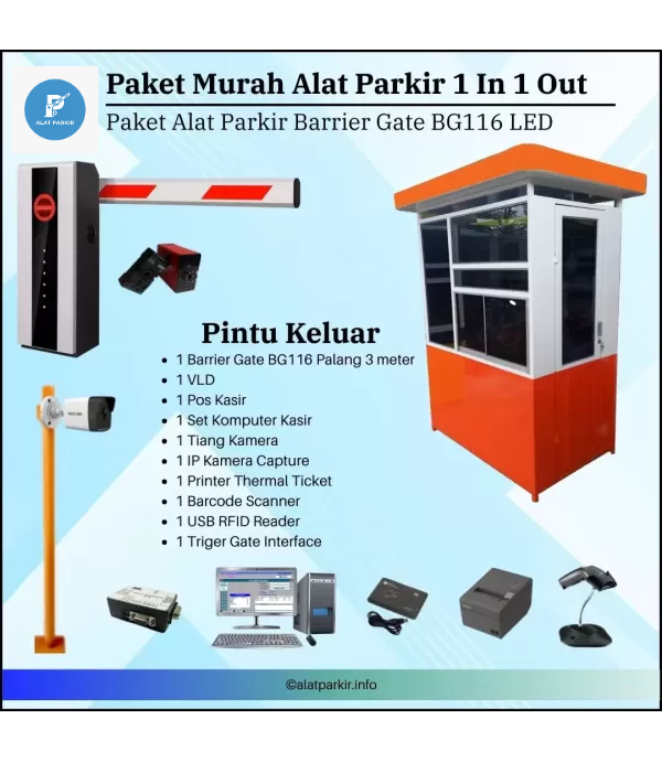 Paket Alat Parkir Berbayar 1 Masuk 1 Keluar BG116